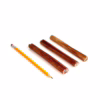 6" straight bully sticks, thick, low odor, next to a pencil