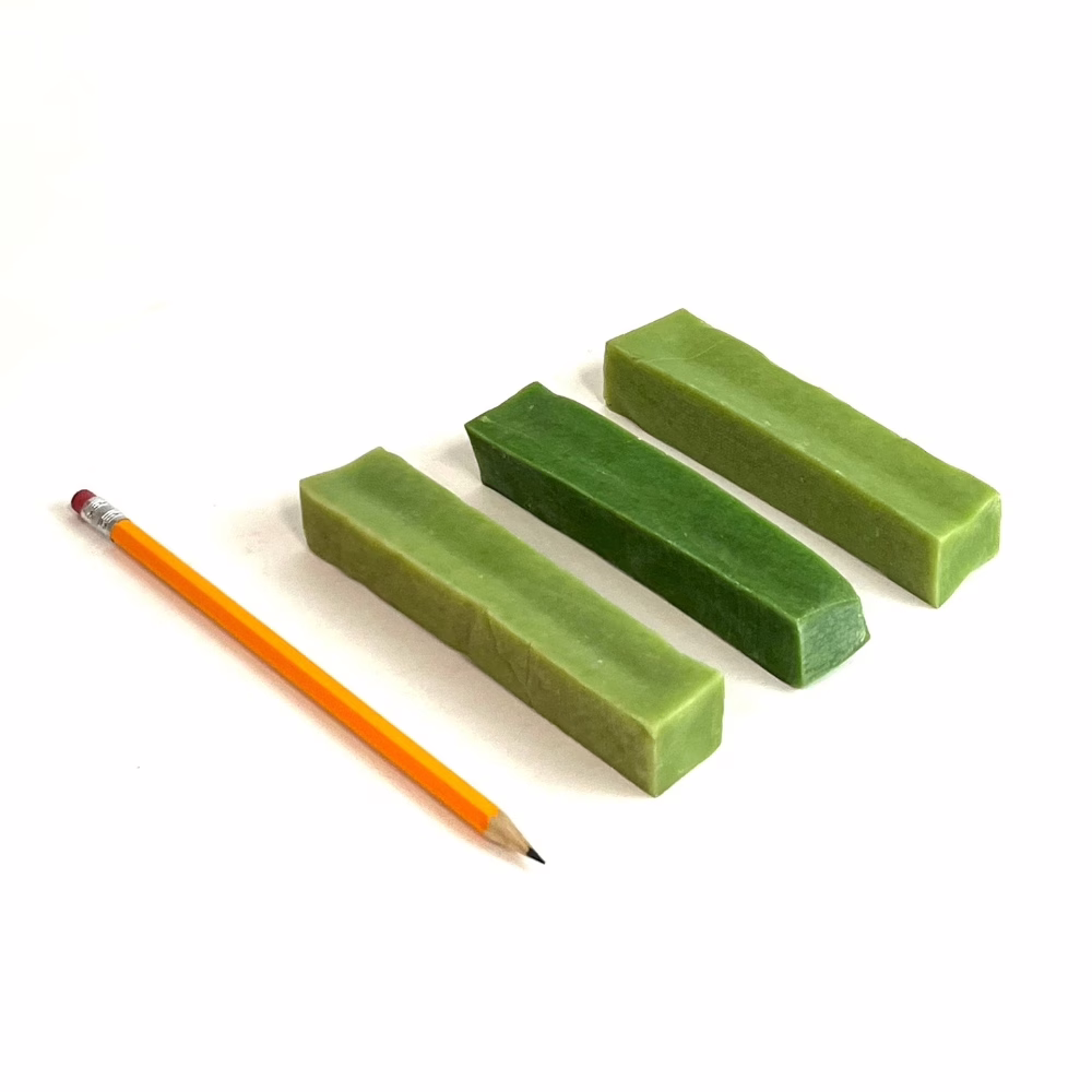 yak-chews-mint-large-pencil Mint Yak Chews next to a pencil for comparison
