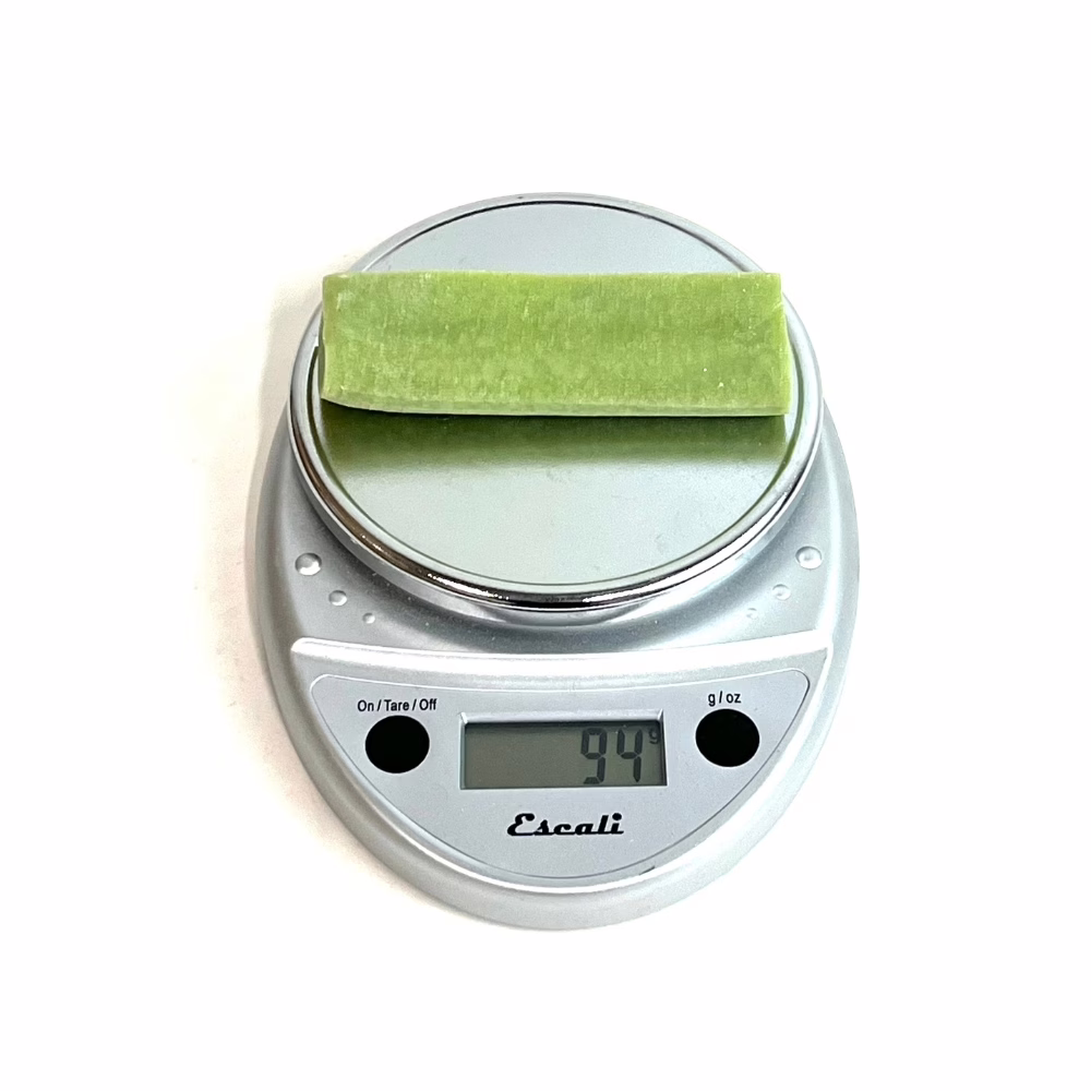 Yak Chews | Mint | Large (91-110g) 4 Mint Yak Chew on a scale