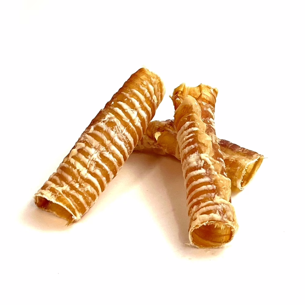 6" Beef Trachea | 20-50g | Very Low Odor 2 6" beef trachea, very low odor, in a small stack